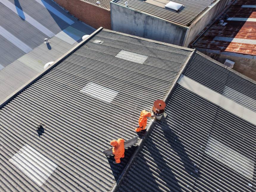 Asbestos cement roof removal in Rockdale